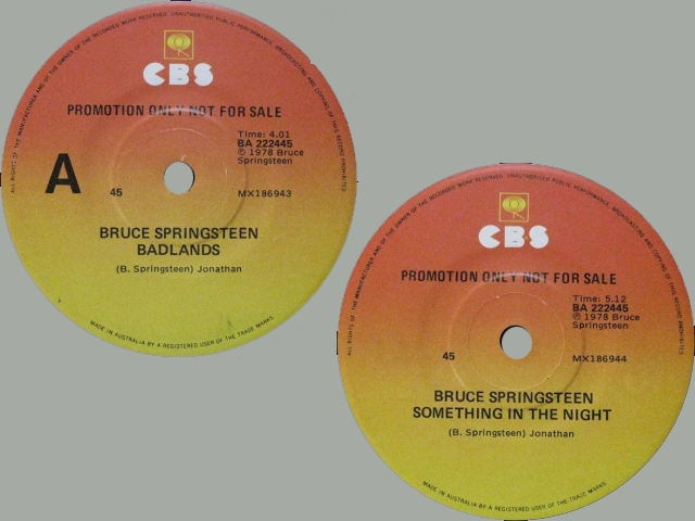 Bruce Springsteen - BADLANDS / SOMETHING IN THE NIGHT